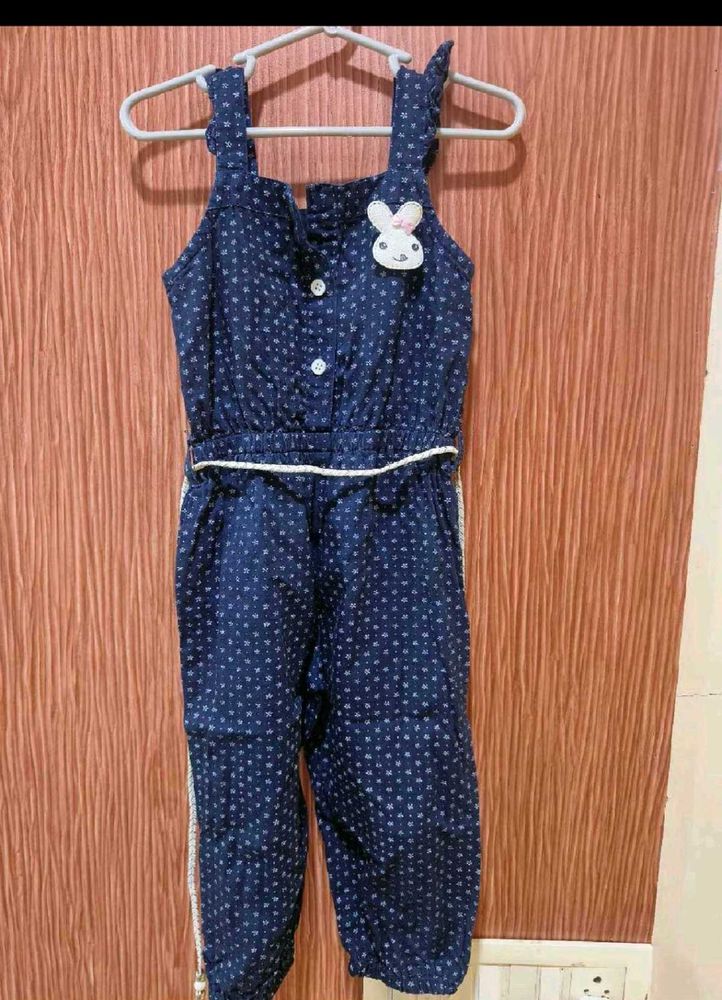 Cute Bunny Print Jumpsuit