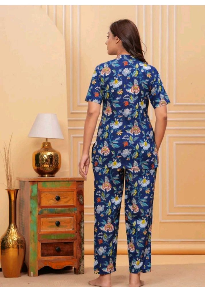 Comfortable Floral Print Night Suit Set