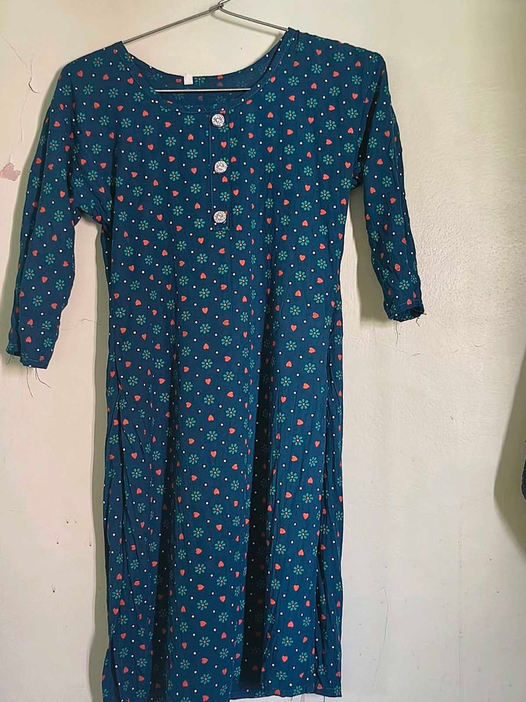 Blue Printed Kurta