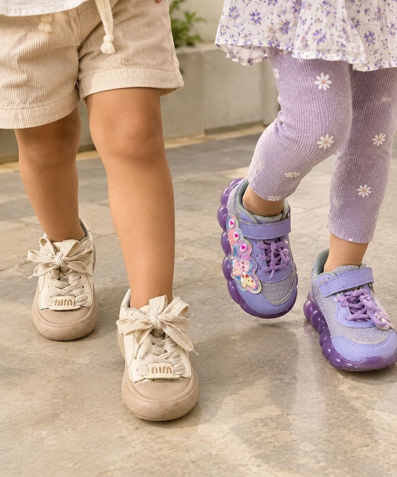 2 Pair Stylish Beige Sneakers