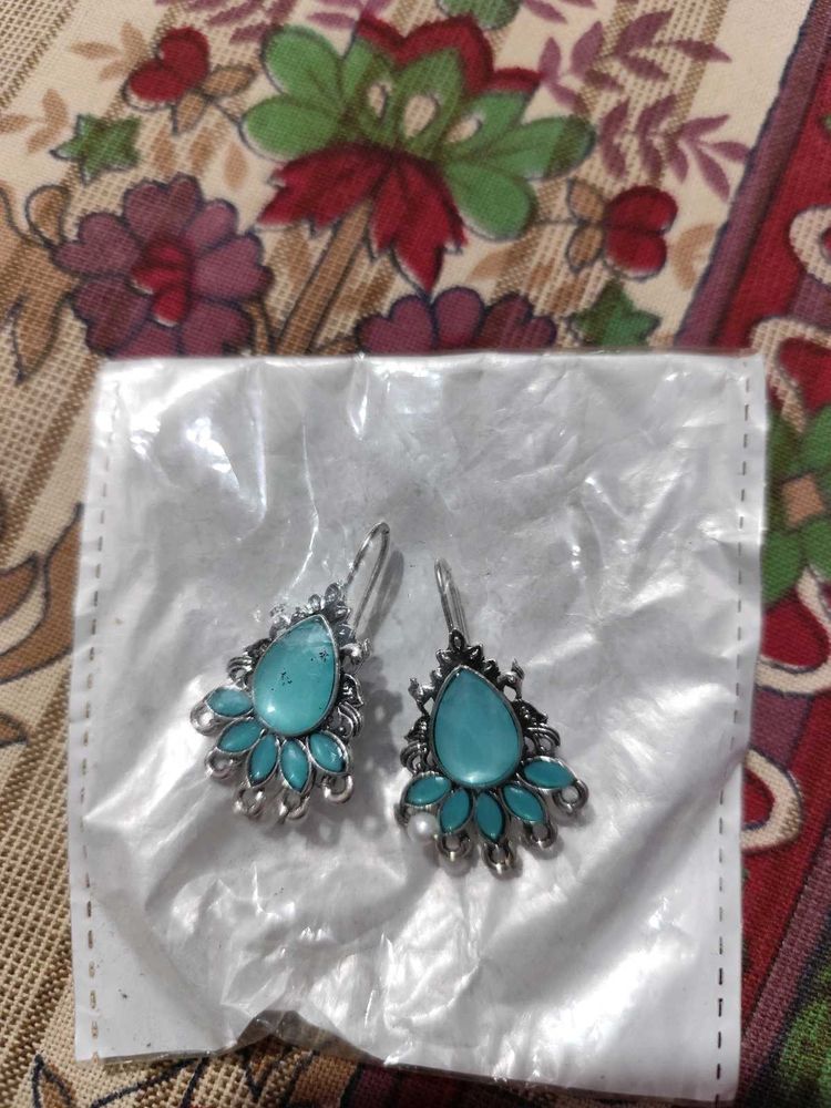Boho Turquoise Teardrop Earrings