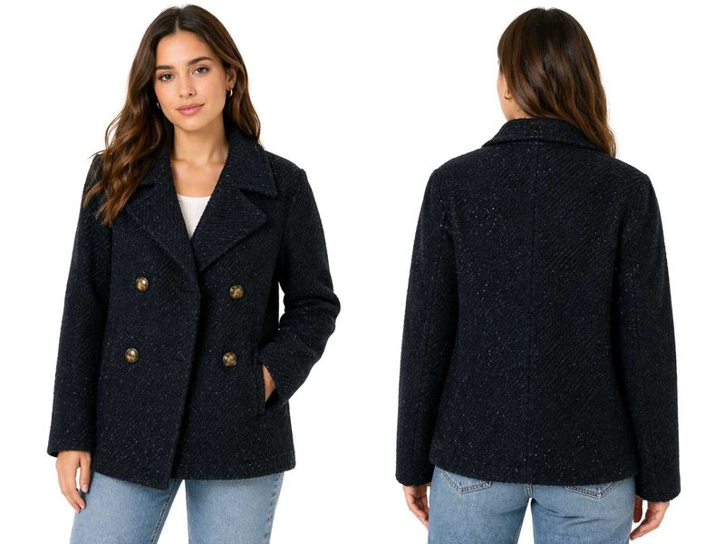 Navy Double-Breasted Peacoat