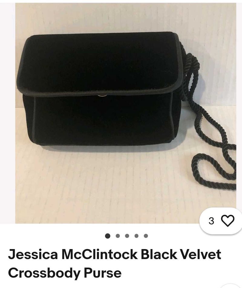 Jessica McClintock Black Velvet Crossbody