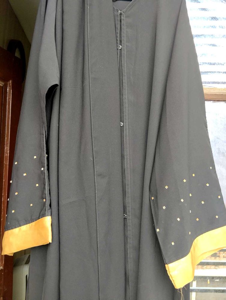 Black Abaya with Gold Trim