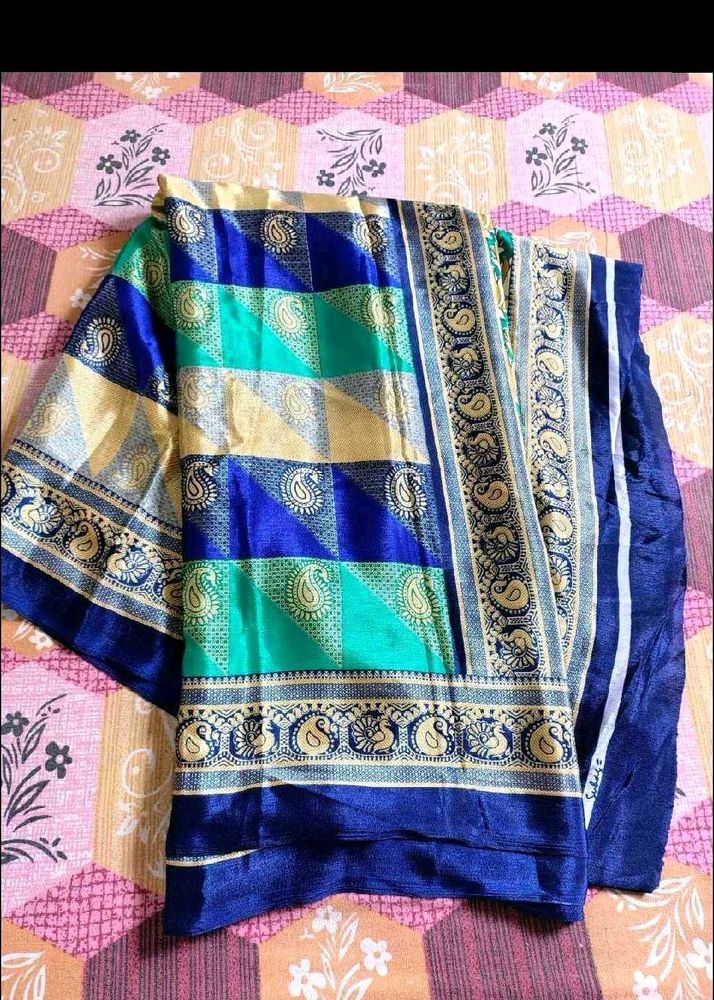 Colorful Paisley Print Saree