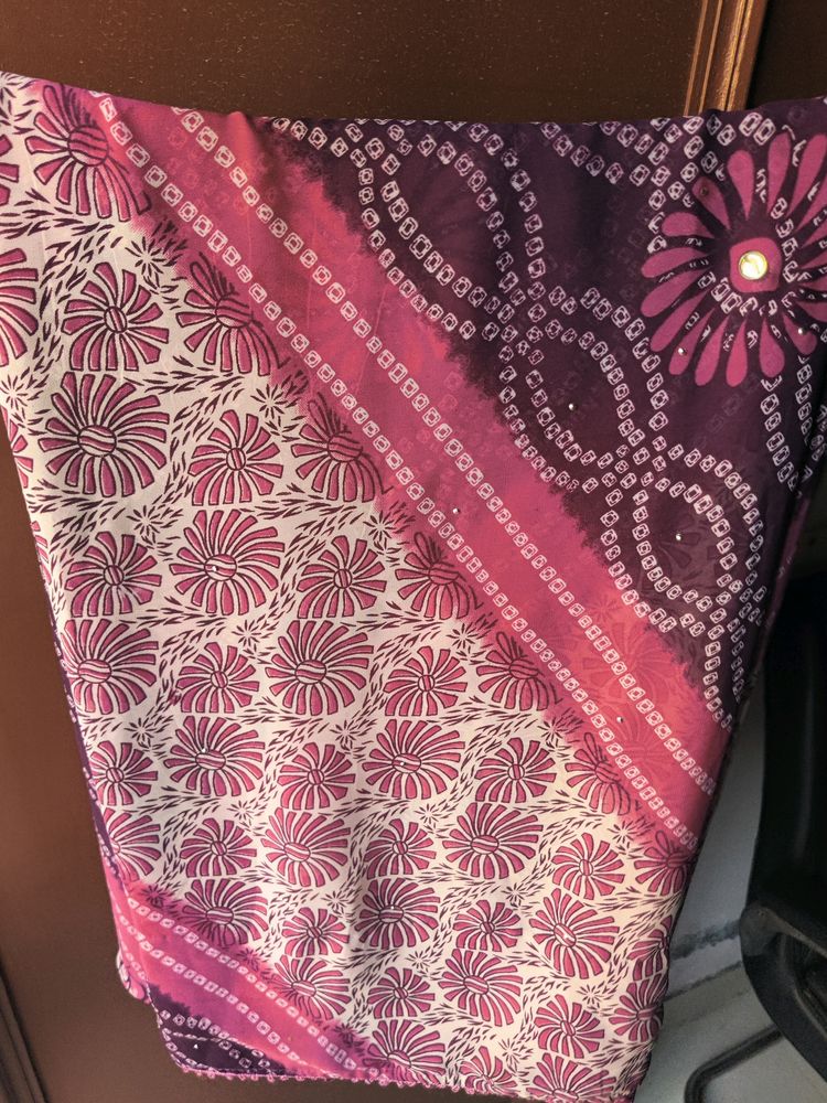 Georgette Saree With Swarovski Work