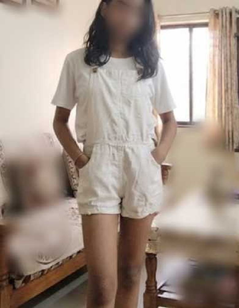 White Denim Overalls