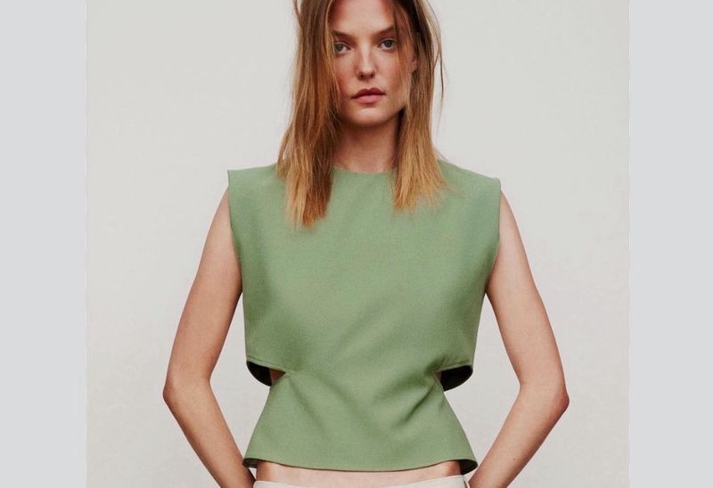 Zara Stylish Cut-Out Top