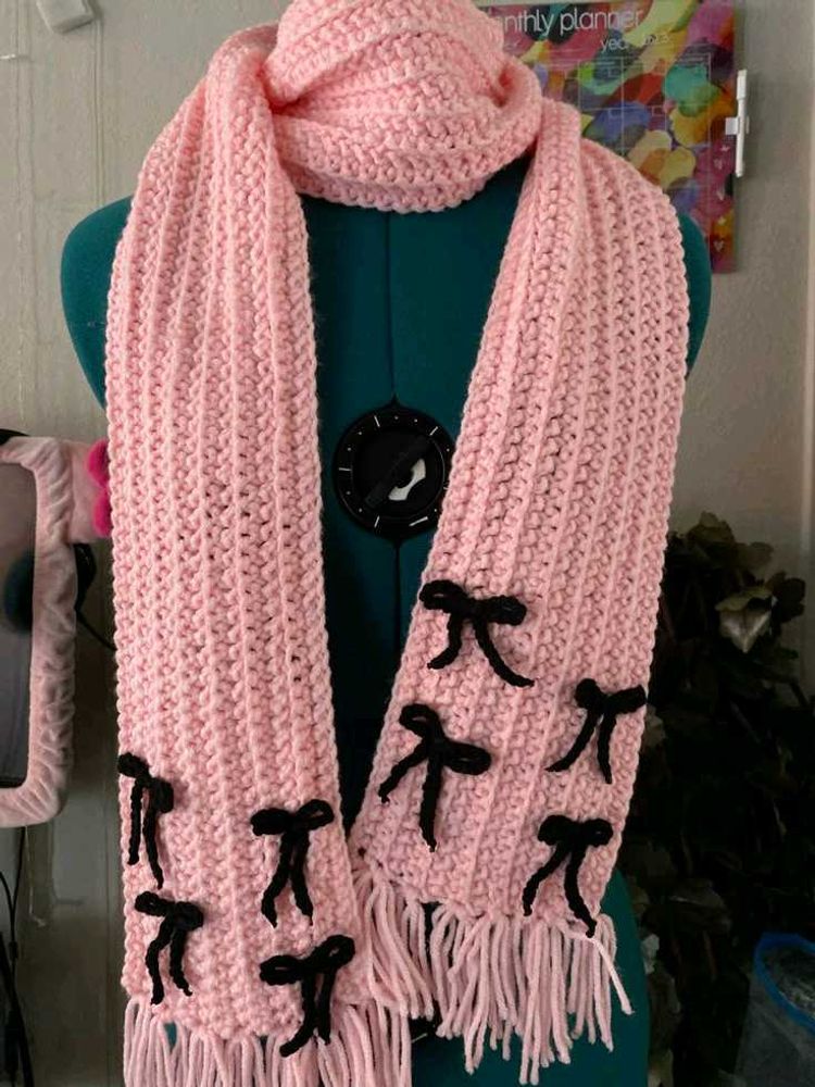 Pink Bow Scarf