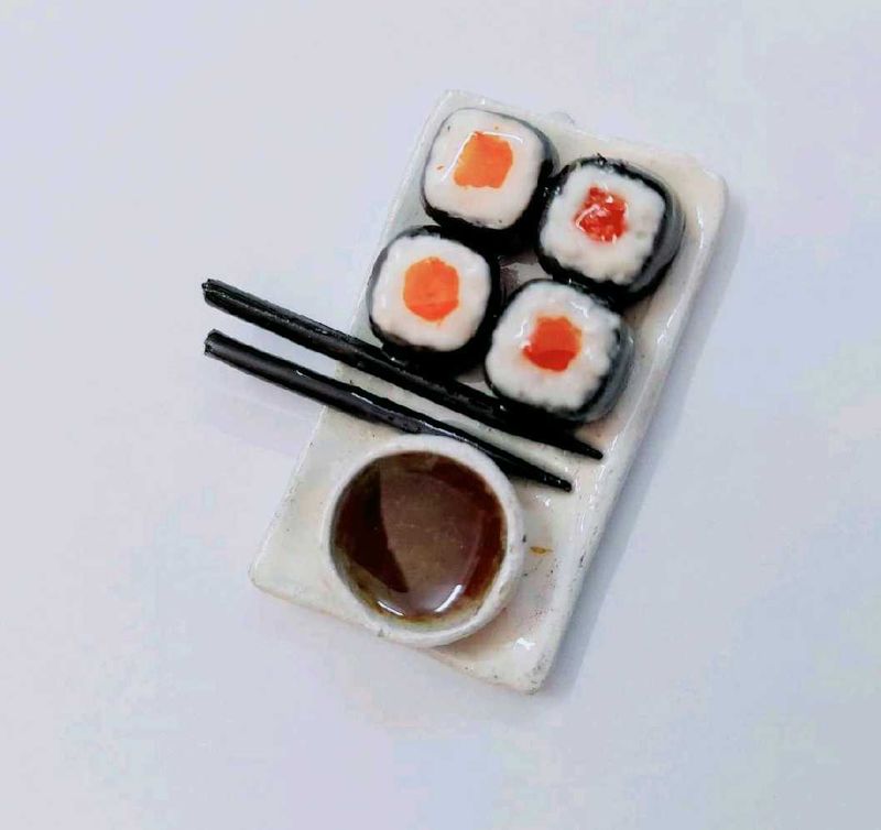Miniature Sushi Set with Soy Sauce