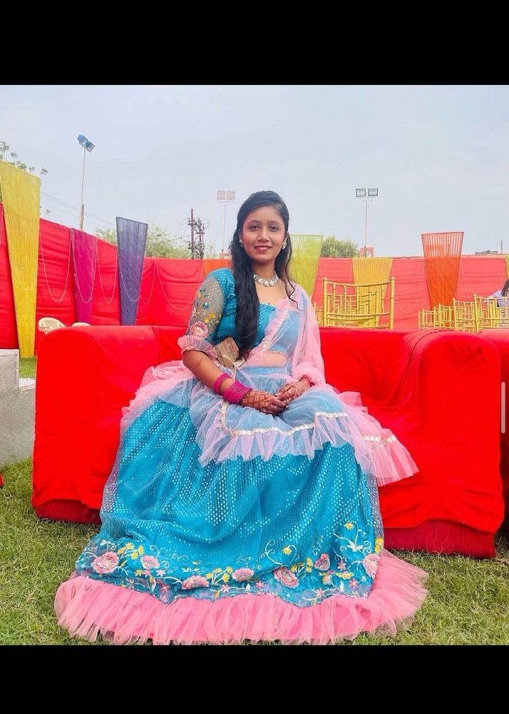 Gorgeous Blue &amp; Pink Lehenga Choli