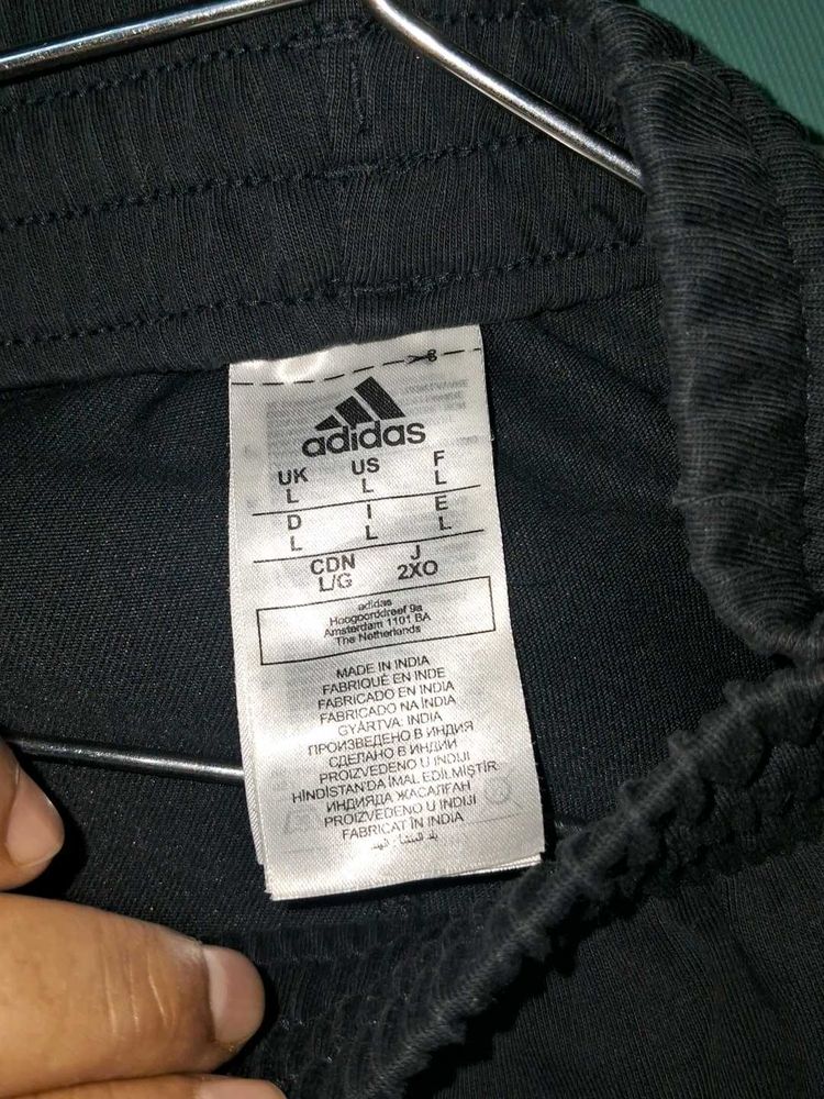 Adidas Black Striped Track Pants of 1