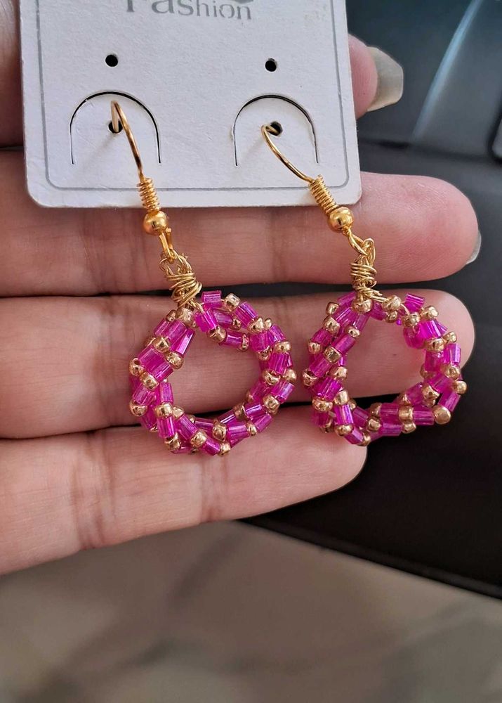 Beaded Hoop Earrings