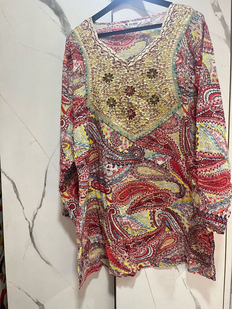 Y2k Boho Paisley Print Kurta💓