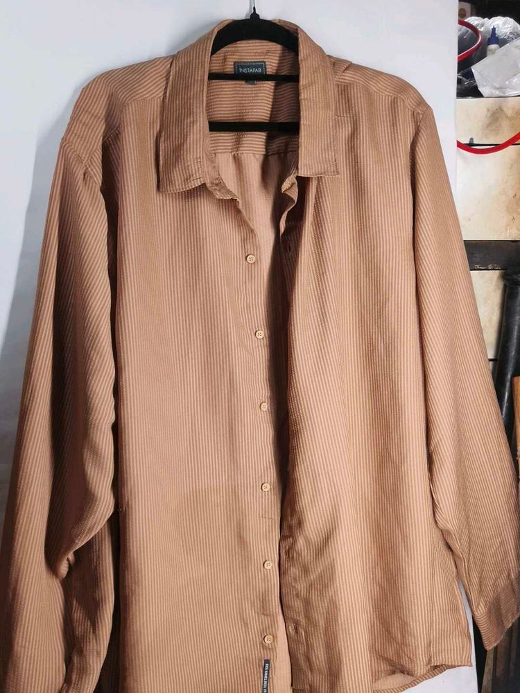 Insta fab Classic Striped Button-Up Shirt 5XL