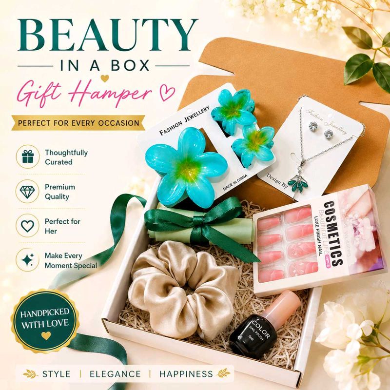 Elegant 8 in 1 gift hamper| Happiness Box for her