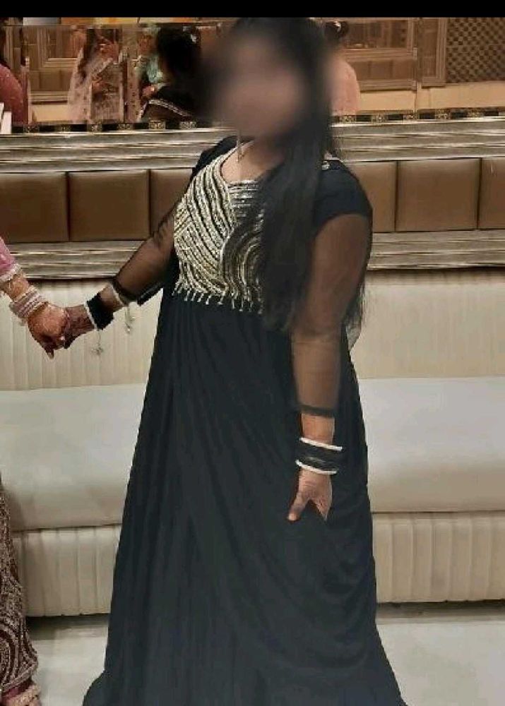 Elegant Black Embellished Gown