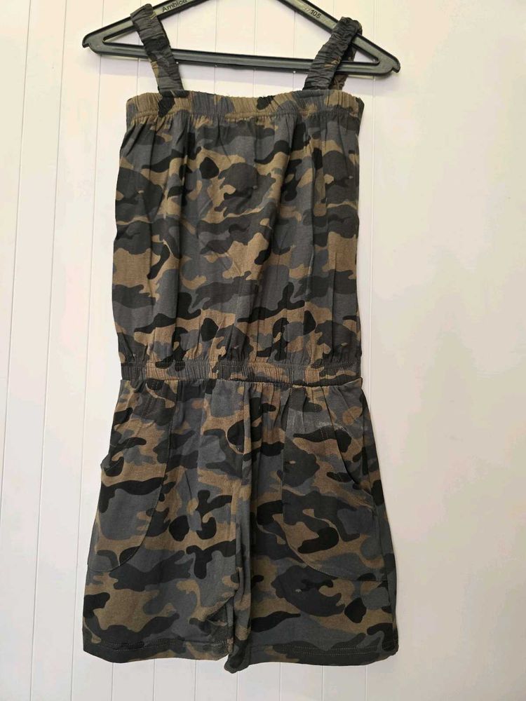 Camo Print Romper