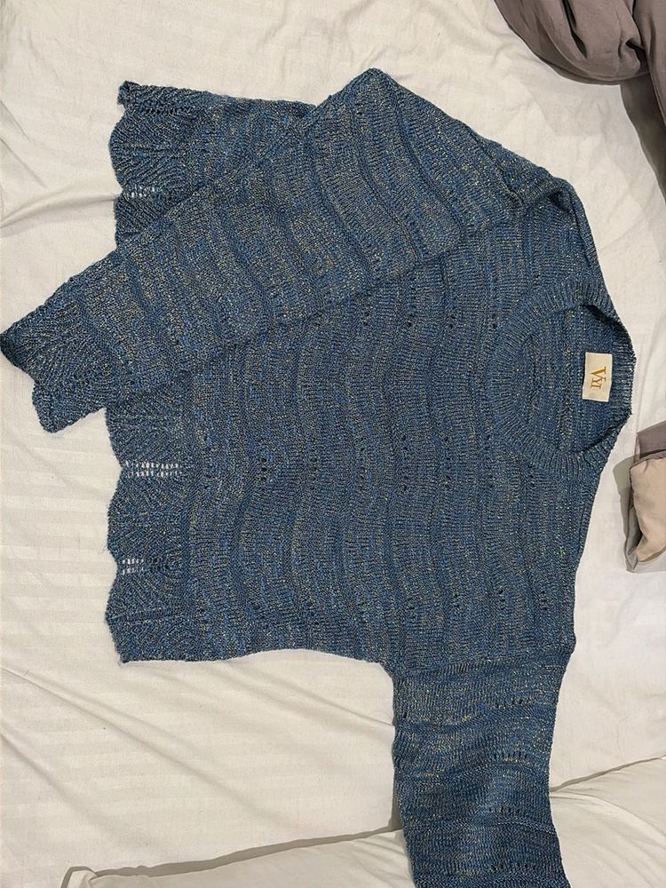 Blue Knit Sweater