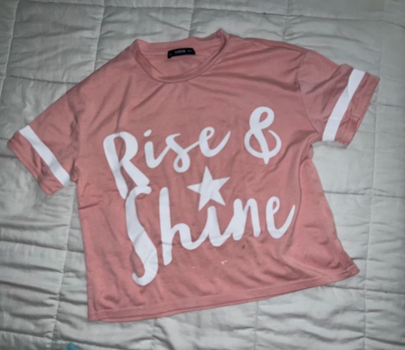 SHEIN pink crop top