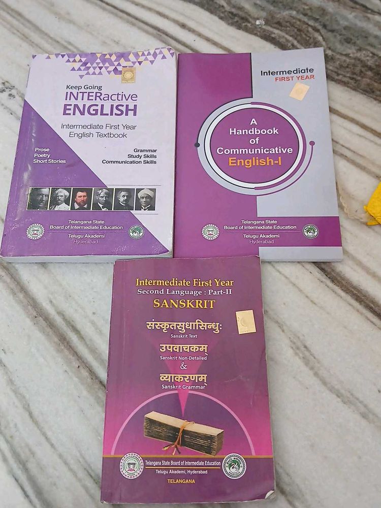 Intermediate Year 1st English &amp; Sanskrit Textbooks