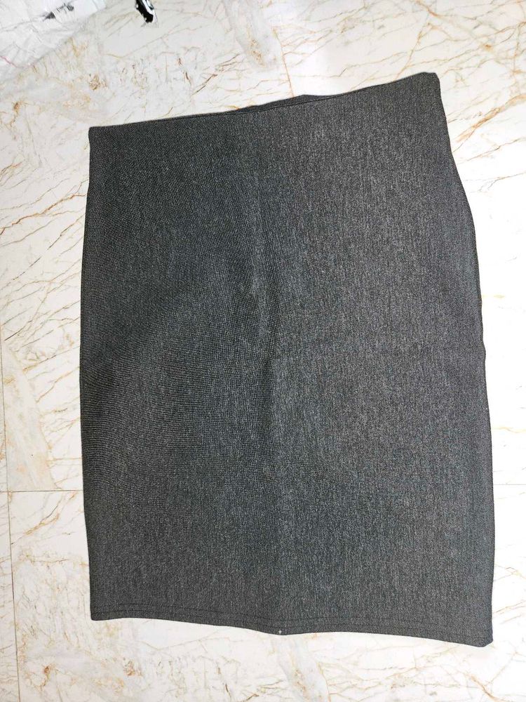 Grey Pencil Skirt
