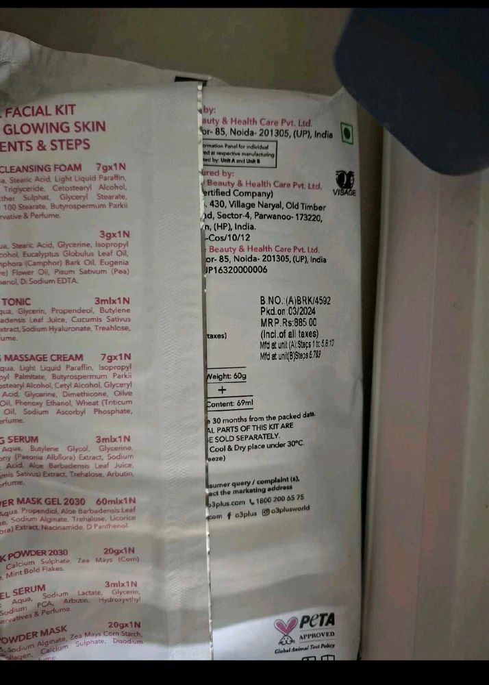 O3+ Facial Kit for Glowing Skin