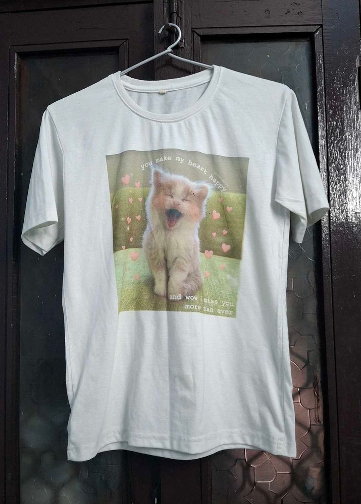 Cute Cat Graphic T-Shirt