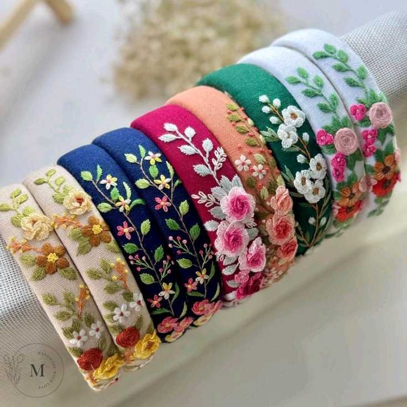 Embroidered Floral Bangles
