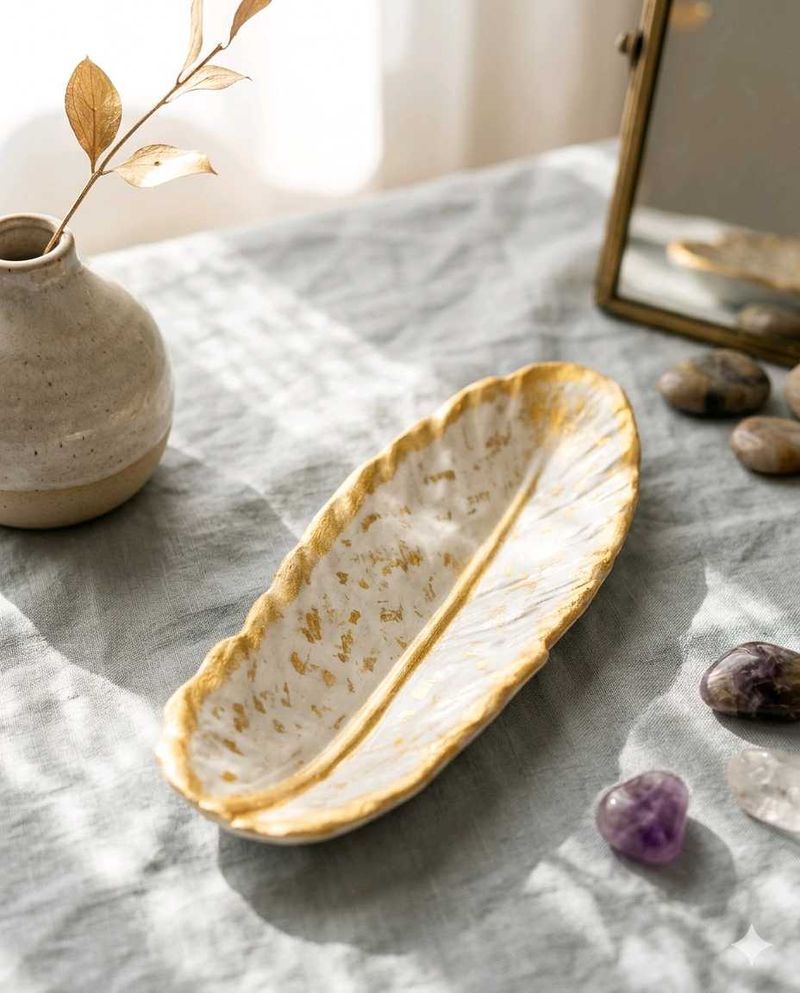 Feather Shaped Decorative Tray