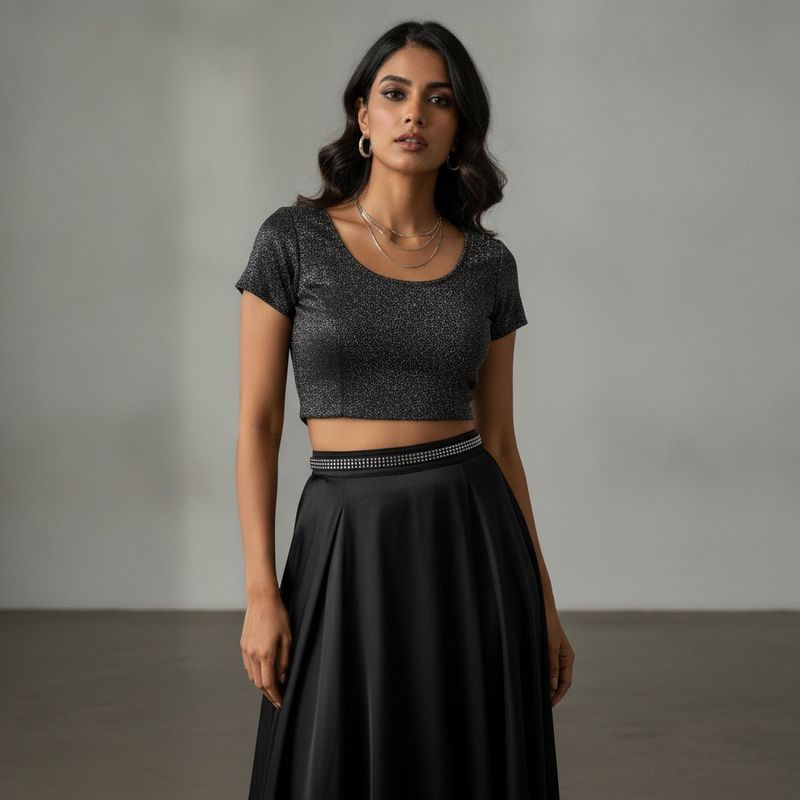 Sparkly Black Blouse