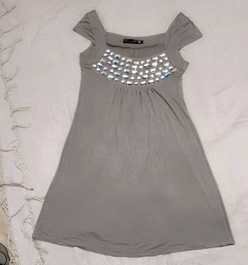 Very Fancy Stones Neck 👗 Dress