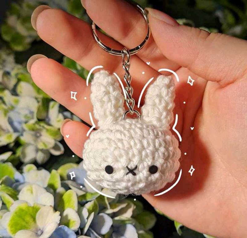 Crochet Bunny Keychain