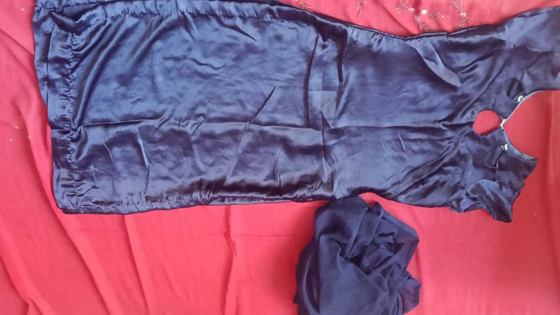 Elegant Navy Blue kurti set