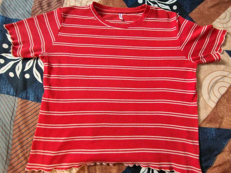 Red and White Striped T-Shirt