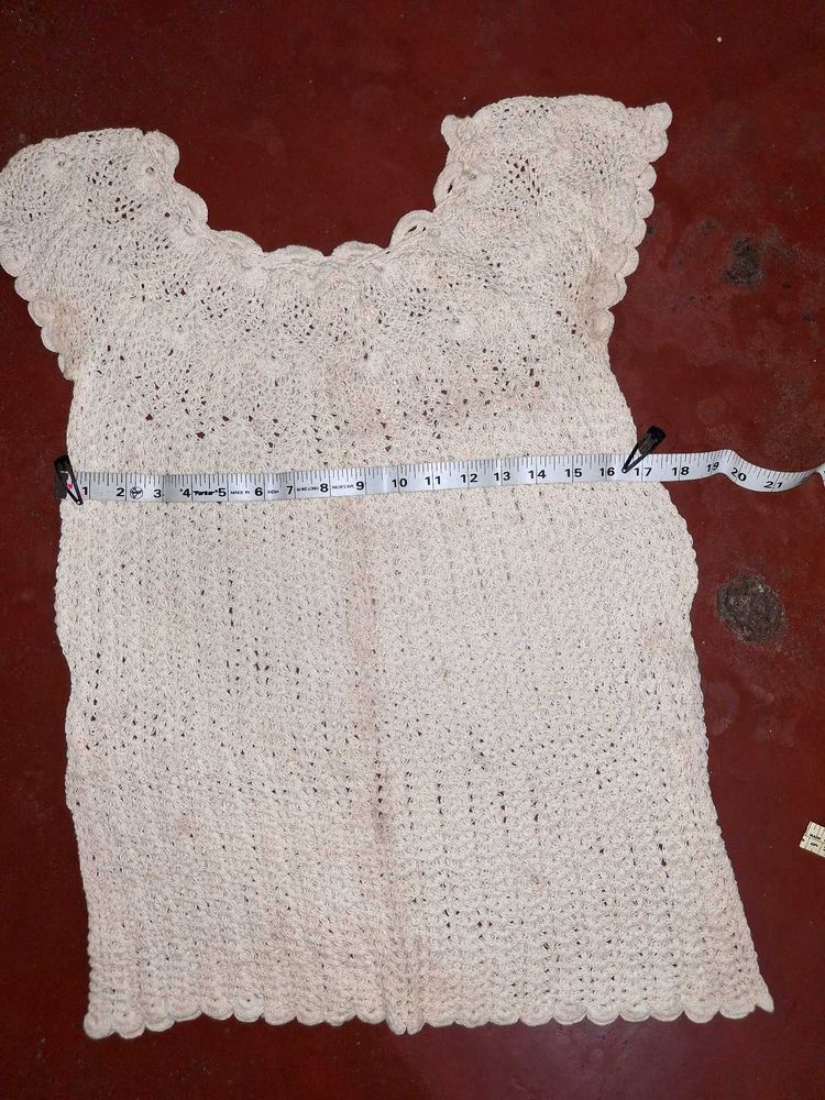 Cream Crochet Top