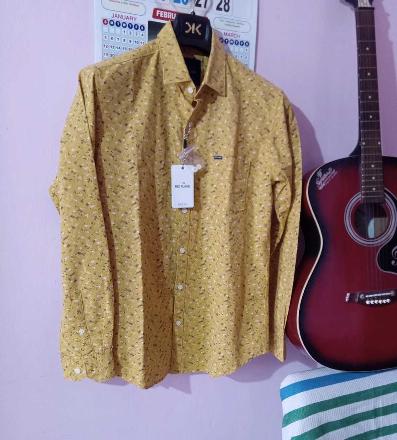 Red Flame Shirt Men's