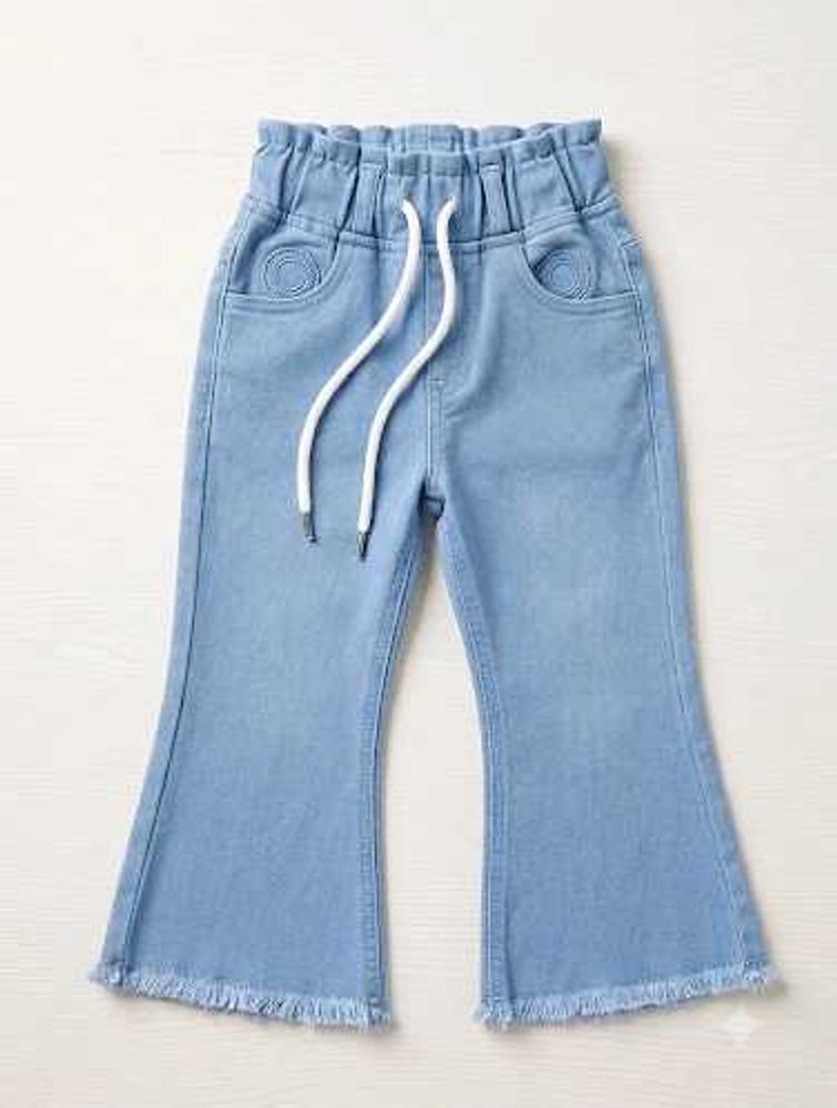 Girls' Light Wash Bell Bottom Jeans