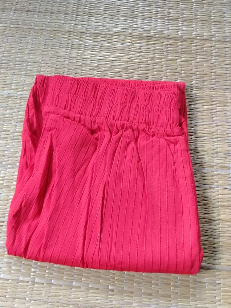 Red Colour Pencil Pant