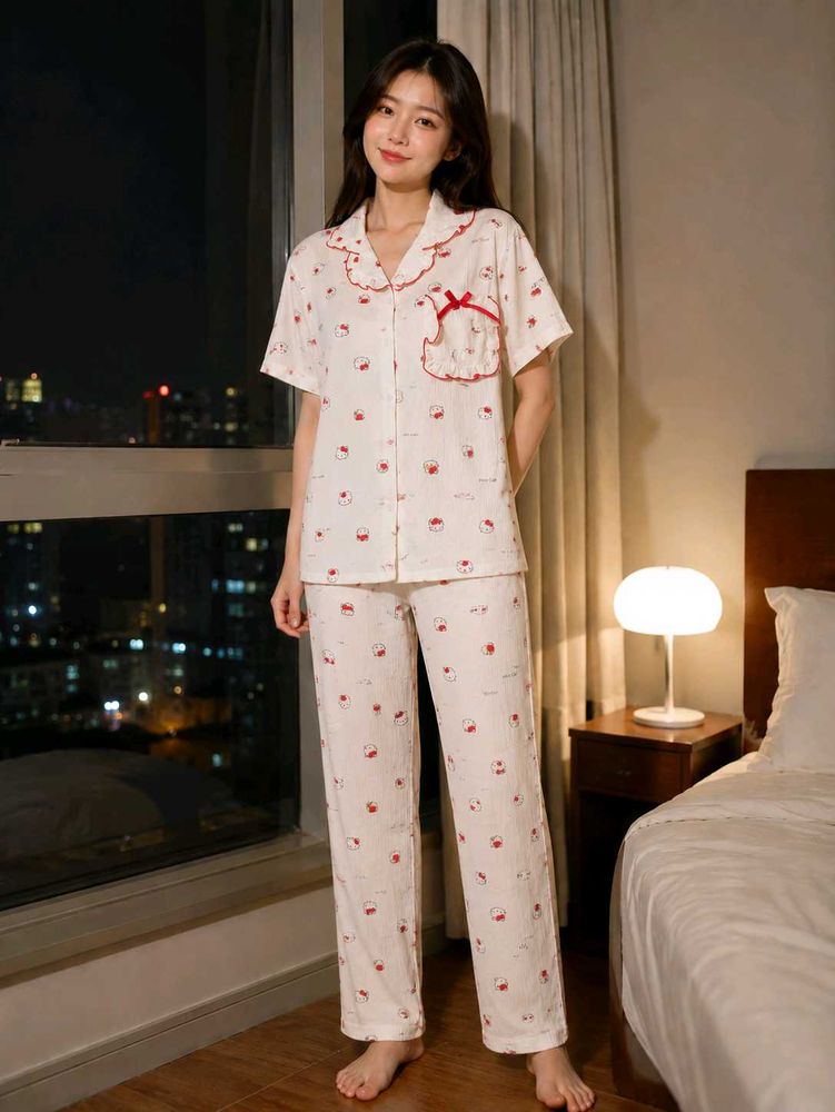 Hello kitty Cute Print Pajama Set