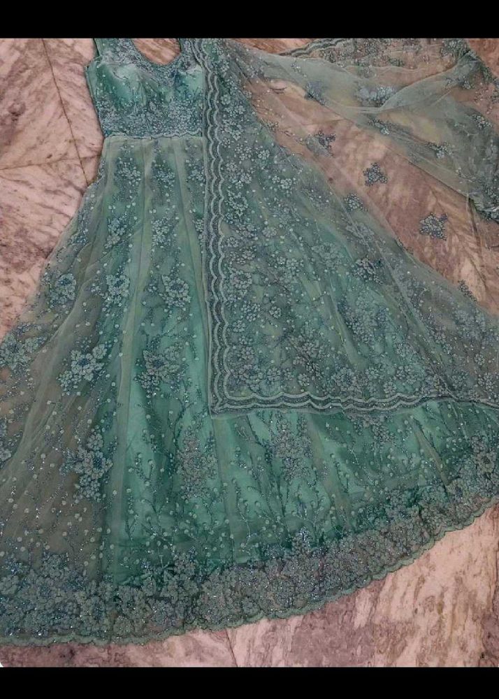 Elegant Embroidered Ethnic Gown