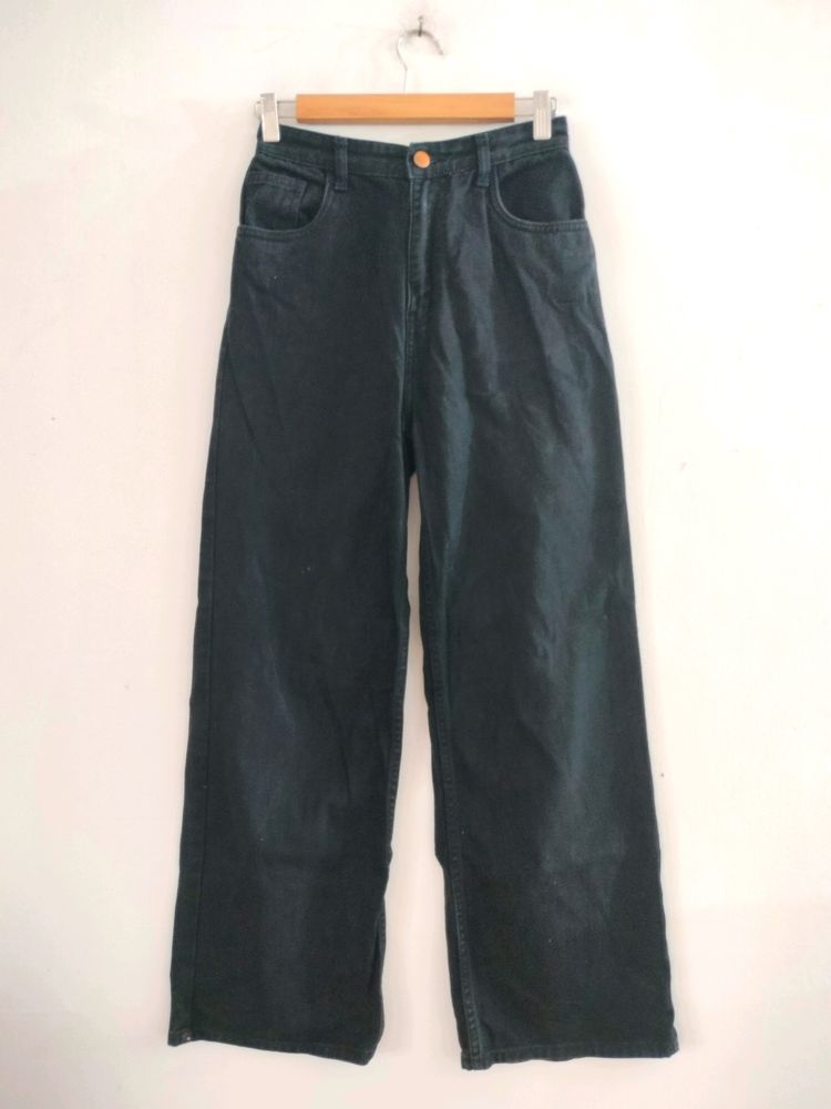 Black Wide Leg Jeans (Women's)