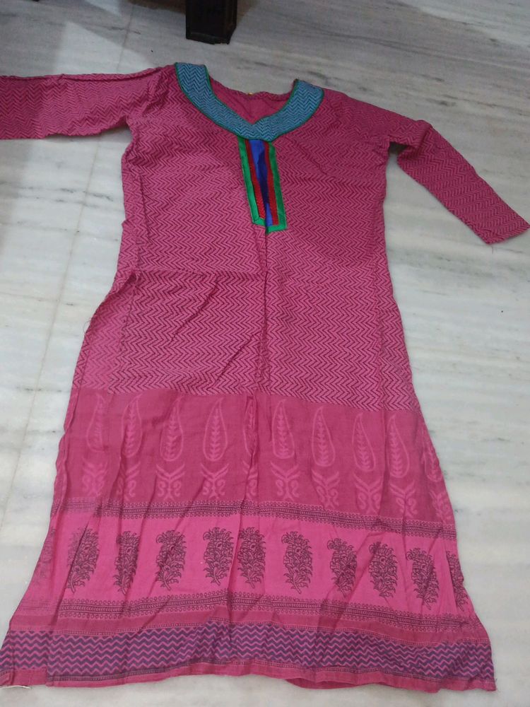 Three Fourth Formal Straight Kurta