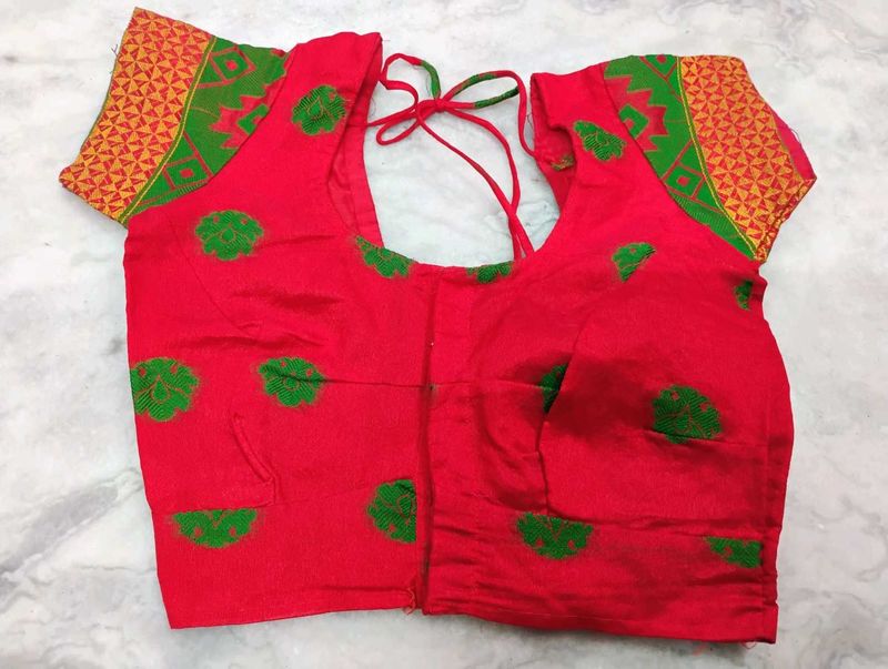 Red Colour  Silk Blouse
