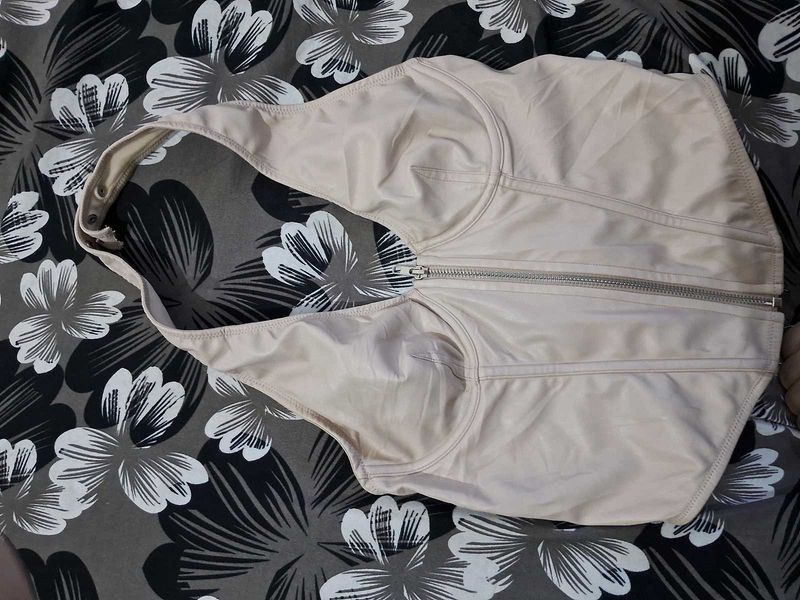 Chic Corset Halter Top with Zipper