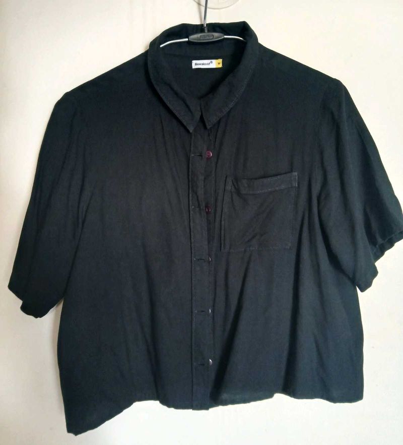 Bewakoof cotton crop shirt