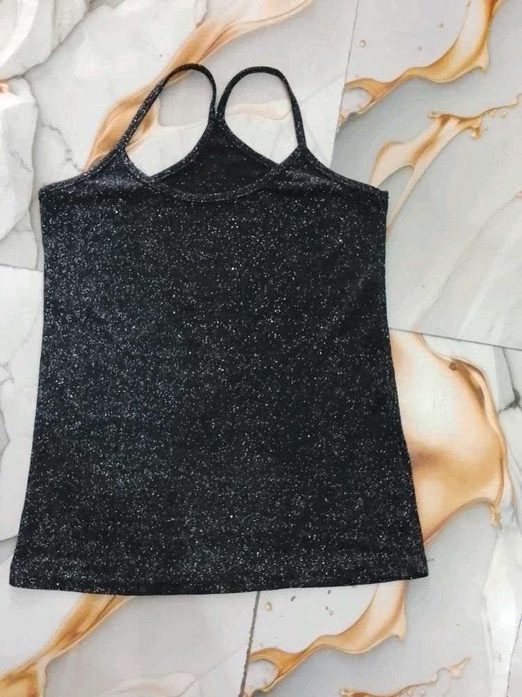 Sparkly Black Camisole Top