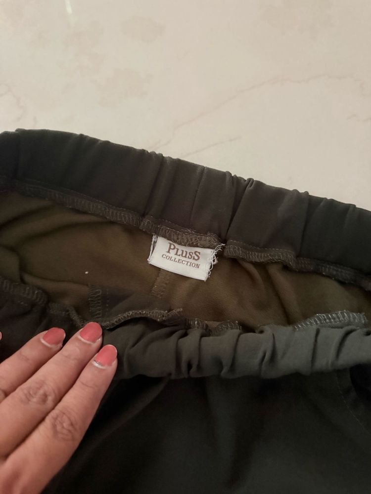 Comfortable Palazzo Pants 2 Green and Black