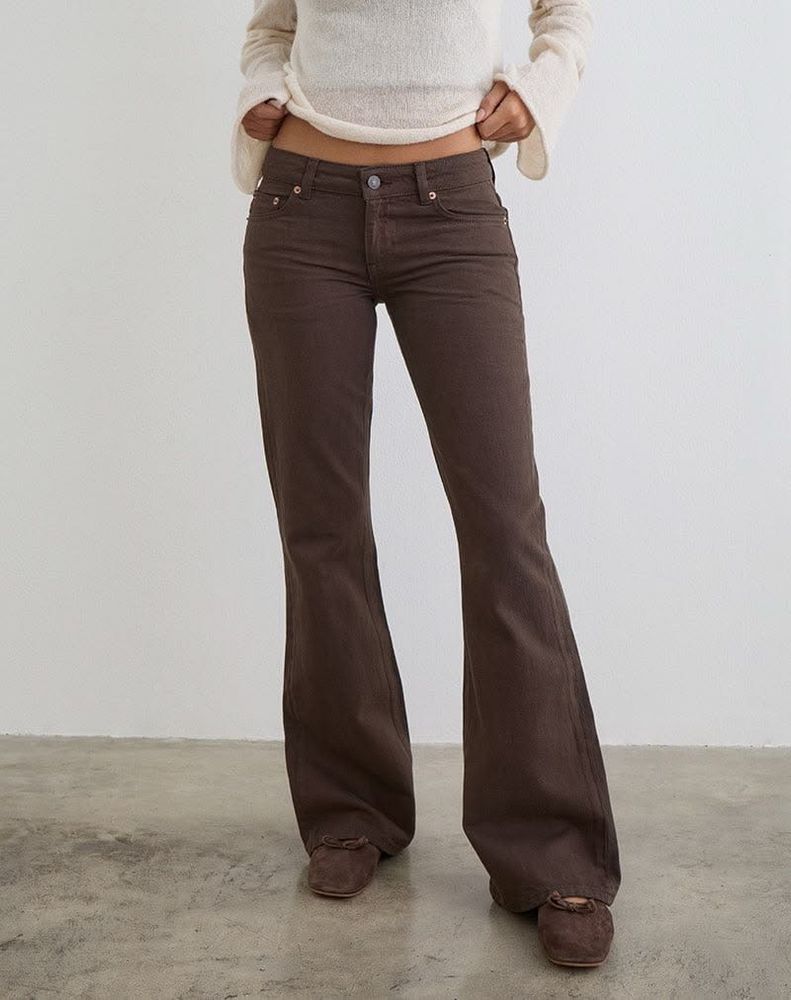 Flared Brown Pants