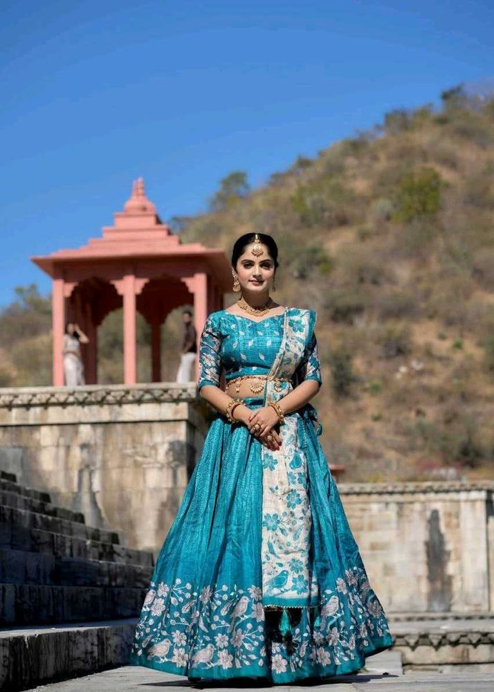 Elegant Teal Lehenga Choli Set